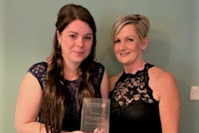 Kirsty and Di at the awards evening